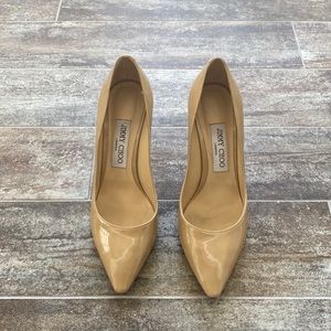 Worn Once Jimmy Choo Nude Patent Romy 85 size 7.5